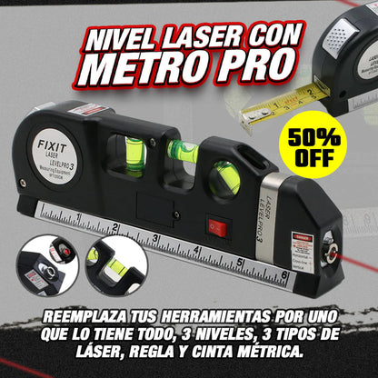 METRO LASER CON TRIPODE Ajustable 2 Metros